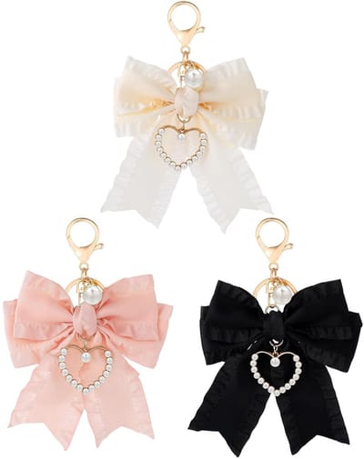 Dailygoods- Sleutelhanger Vlinder Charme - 3 Stuks - Metaal - Tas Hanger - Duurzaam - Decoratief Effect - Uniek Ontwerp