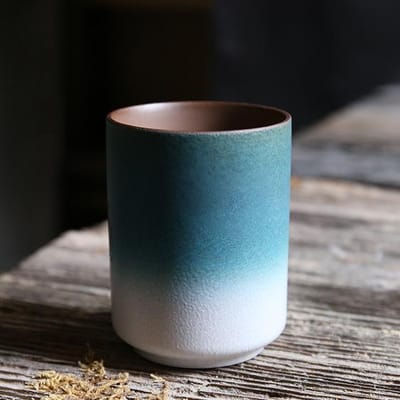 Tasse à café four de restaurant style japonais tasses en grès tasses à café grande tasse à eau style japonais simple tasse dégradée articles pour boissons cuisine 201-300ml