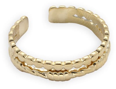 Notre-V Ring Dubble Sieraden Dames - Goudkleurig - Maat ONESIZE