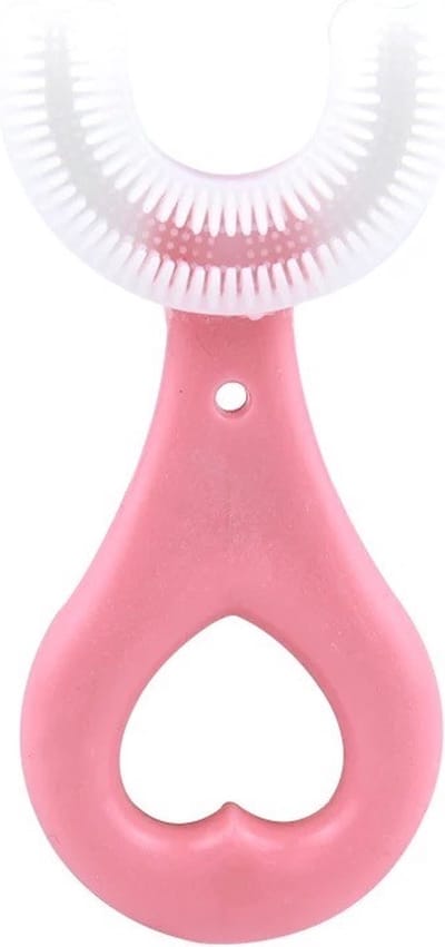 Tandenborstel baby - peuter - makkelijk -veilig en hygiënisch-Roze