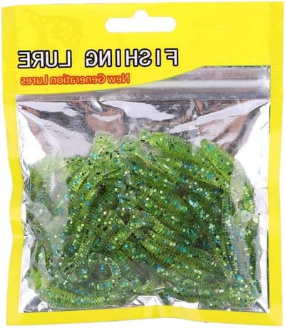 Dailygoods- Kunstaas Set 50 Stuks - Zacht Plastic Aas - T-Tail Grub Worm - Kunstaas Snoek - Kunstaas Roofvis - Duurzaam Materiaal - Vishaak