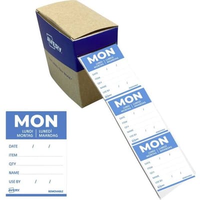 Avery-Zweckform DLDMONREV-500 Multifunctionele etiketten 40 x 56 mm Papier Blauw 1 stuk(s) Weer verwijderbaar Handschriften