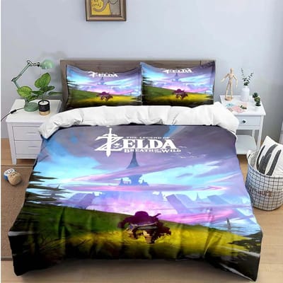 Prachtige Spel Z-Zelda Beddengoed Sets Prachtige Set Dekbedovertrek Beddekenset Beddengoed Set Luxe Cadeau Huis Textiel US Twin(172*218cm)3pcs