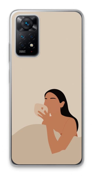 Case Company® - Hoesje geschikt voor Xiaomi Redmi Note 11 Pro hoesje - Fresh coffee - Soft Cover Telefoonhoesje - Bescherming aan alle Kanten en Schermrand