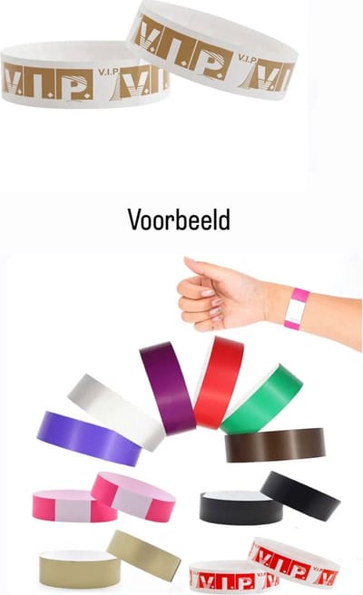 Akyol - Vip Festival bandje - 100 stuks - bandje - polsbandje - evenementenbandjes - festivalbandjes - papieren bandje - bandjes voor toegang