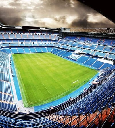 Fotobehang - Football Stadium 225x250cm - Vliesbehang