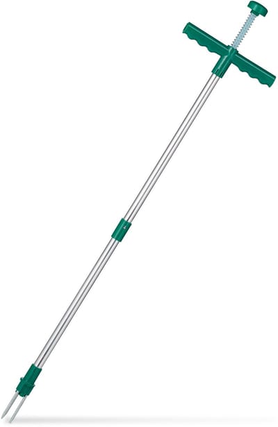 onkruidsteker - 100 cm - onkruid wieden zonder bukken - stalen klauwen - met handvat