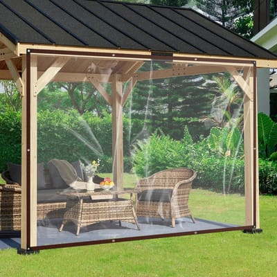 Waterdicht buitenzeil met touw, zeildoek, stofdicht, transparant zeil voor buiten, windbescherming voor tuinmeubelen, planten, terras, kippenhok, broeikas, 2 × 3 m