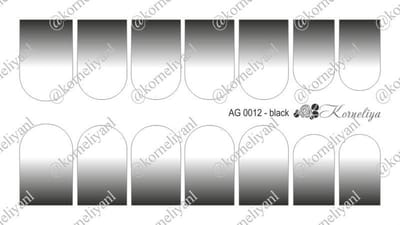 Korneliya Airbrush Waterdecal AG 0012 Black