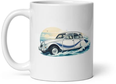 De2pktjes - Keramische Mok 2CV France 3 – Nautische Special Edition | Specials Collectie