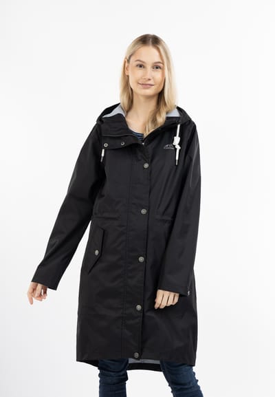 ICEBOUND Regenjas met print aan de binnenkant stadsregen Dames zwart