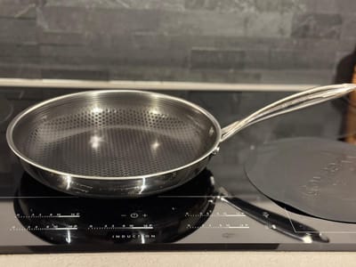 Cherchie Hapjespan 28 cm met honingraat anti-aanbaklaag en RVS (roestvrij staal)