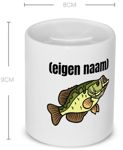 Akyol - vis met eigen naam Spaarpot - Vis - vissen liefhebbers - iemand die houdt van vissen - verjaardag - cadeau - kado - 350 ML inhoud