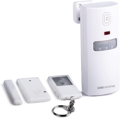 Stand-alone Alarm - Eenvoudig Alarm Systeem - Toegang Controleren - Draadloze Melder - 12 x 4 x 13.5 cm