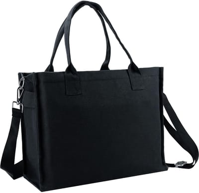 Dailygoods- Draagtas grote laptop - Canvas tas - Crossbody tas - Handtas met rits - Reistas - 2 zijzakken - 1 ritsvak - 1 computervak