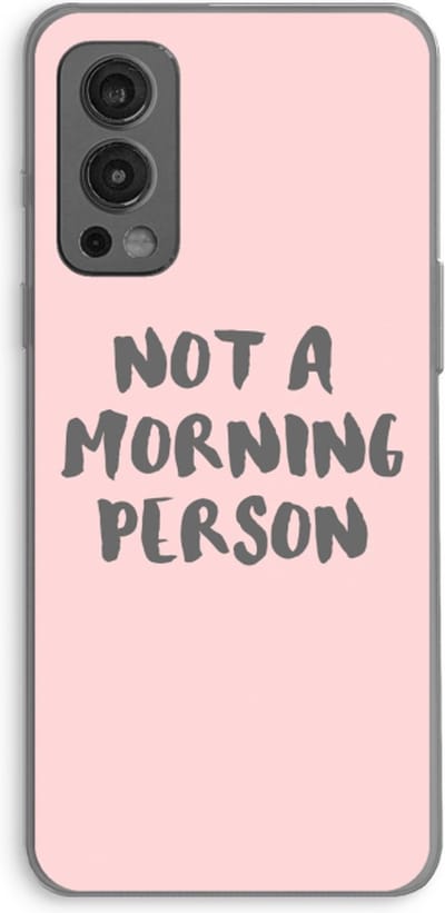 Case Company® - Hoesje geschikt voor OnePlus Nord 2 5G hoesje - Morning person - Soft Cover Telefoonhoesje - Bescherming aan alle Kanten en Schermrand