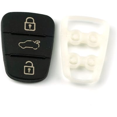 Bouton de clé de voiture à rabat BDP1120, doux au toucher, coussinet en caoutchouc de silicone noir pour Hyundai Accent Tucson IX35 I10 I20 I30 Solaris Kia black