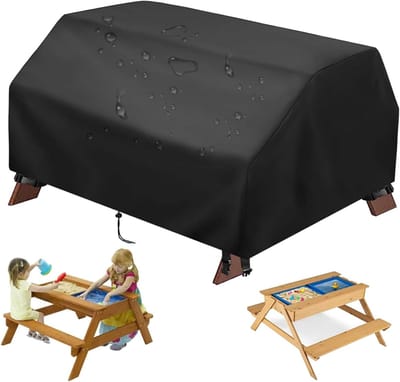 Water Table Cover - Zandbak Tafelhoes - Buiten Spelen - Waterproof Dustproof - 102x102x53 cm - Zwart