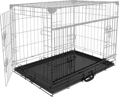 Duvoplus - Bench - Hond - Bodemschuif Plastic Draadkooi Ninja 76cm Zwart - 1st