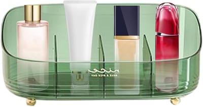 Make-up Opbergsysteem - Cosmetica Doos - Schoonheidsproducten Organiseren - Uitneembare Compartimenten - 265x185x12 cm - Groen