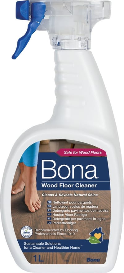 Bona Houten Vloer Reiniger - Spray 1 Liter - Droogt Snel - Gebruiksklaar