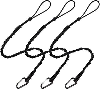 Intrekbare gereedschapskoorden met aluminium karabijnhaak - 1/3/5 stuks, tot 13,6 kg