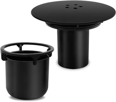 Vervangbare Doucheafvoer Deksel 115MM - Afneembare Doucheput Deksel voor Snelle Afvoer, Haarfilter en Afvoersysteem voor 90MM Doucheput, Zwart