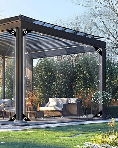Dekzeil Transparant - Afdekzeil Waterdicht - Buiten Beschermen - Hoge Transparantie - 3x4m - Transparant
