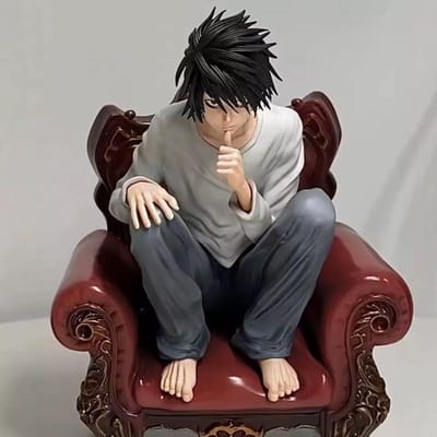 26CM Anime Death Note L Watari Diorama 1/6 Figuur Zittend Bank Accessoires Model Speelgoed Pop Scène Decoratie Actiefiguur With box wit