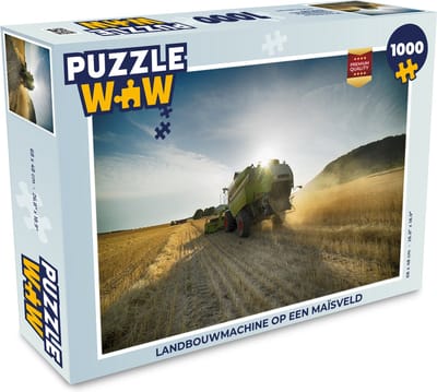 Puzzel Landbouwmachine op een maïsveld - Legpuzzel - Puzzel 1000 stukjes volwassenen