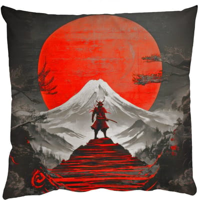 Sierkussens - Kussentjes Woonkamer - 50x50 cm - Krijger - Rode trappen - Zon - Berg