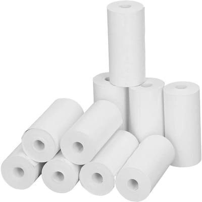 Dailygoods- Thermische Papierrollen 57x25mm - 10 Stuks - Geschikt voor Mini Pocket Printer - Bedrukbare Rollen - Hoogwaardige Kwaliteit - Duurzaam Papier - Kassabonpapier