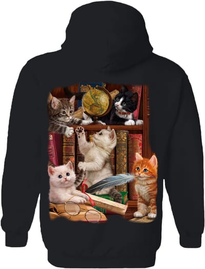 Kittens In The Library The Coloured House Hoodie 3XL