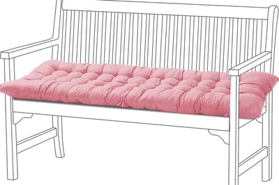 Tuinkussen Bank - Zitkussen Rechthoekig - Buiten Zitten - Antislip Ontwerp - 140 x 40 cm - Roze