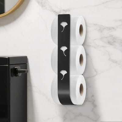 Toiletpapieropslag voor 3 rollen - Wandhouder zonder boren, vervangbare rolhouder voor badkamer en toilet