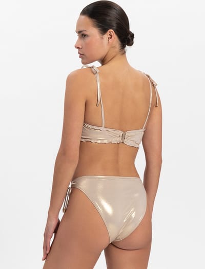 Gold Champagne puffy bikinitop