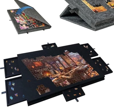Legpuzzelbord - Puzzeltafel - Puzzels Maken - Met Laden - 1500 Stukjes - Zwart