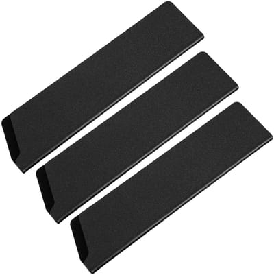 Dailygoods- Mesbescherming 3 Stuks - Messenblad Bescherming - Messenopslag - Zwarte Messenhoezen - ABS-Kunststof - 22 × 5,5 cm - Messenhouder