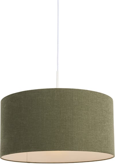 QAZQA combi - Moderne Hanglamp met kap - 1 lichts - Ø 500 mm - Groen - Woonkamer | Slaapkamer | Keuken