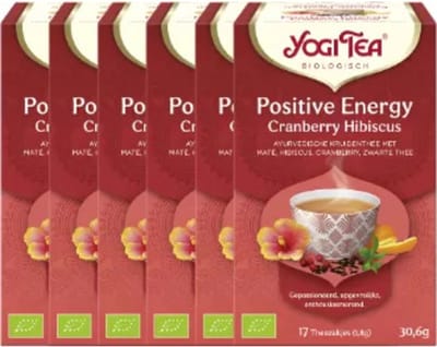 Yogi tea Biologische Thee Positive Energy - 6 x 17 stuks - Voordeelverpakking