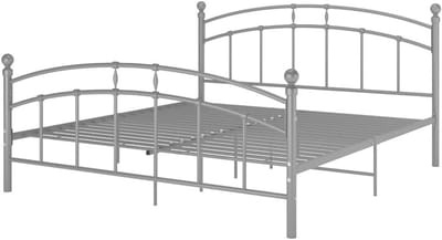 Bedframe Metaal - Beddenframe Metalen - Comfortabel Slapen - Stevige Constructie - 180x200 cm - Grijs