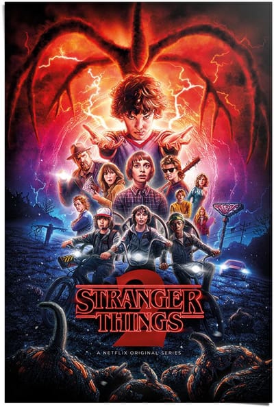 Poster Stranger Things - 91,5 x 61 - Papier - REINDERS