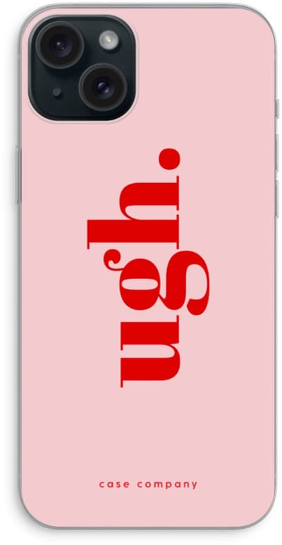 Case Company® - Hoesje geschikt voor iPhone 15 Plus hoesje - Ugh - Soft Cover Telefoonhoesje - Bescherming aan alle Kanten en Schermrand