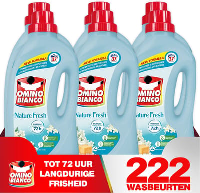Omino Bianco Vloeibaar Wasmiddel Nature Fresh - 6 x 1.480 l (222 wasbeurten)