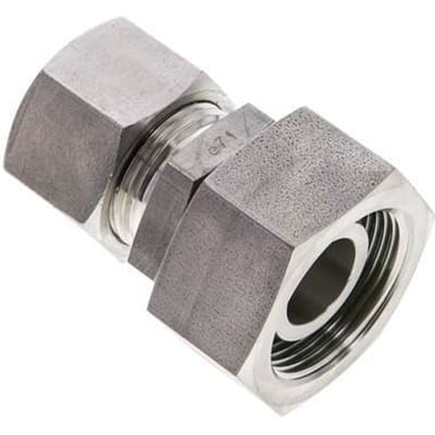 20S & 25S RVS Rechte Snijringkoppeling Draaidoorvoer 400bar FKM O-ring en Afdichtconus ISO 8434-1