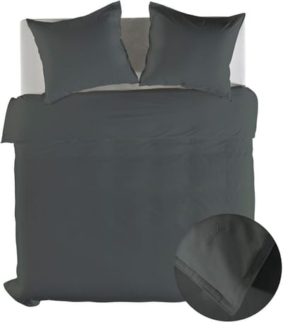 Yellow Dekbedovertrek Suite Zermatt - Twill Katoen - Beluga Grey - 200x200-220 cm - 100% Twill Katoen - Tweepersoons