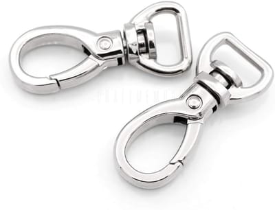 Ovale Karabinersluitingen - Drukpoort Haken - Tassen Maken - Robuust Metaal Ontwerp - 1/2 Inch - Zilverkleurig