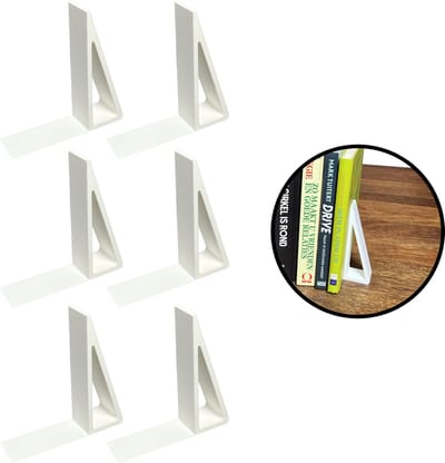 Boekensteunen - Wit - 6 Stuks - Boekensteun - Boeksteun - Boekenhouder - Boekstandaard - Boeksteunen