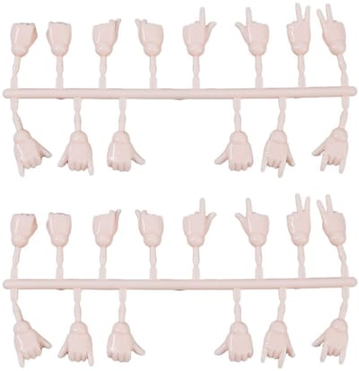 Dailygoods- Poppenhanden 14 Paar - 7 Stijlen - Miniatuur Handen - Vervangende Onderdelen - Handgebaren Set - Ideaal voor Kleine Poppen