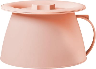 Nachtpot - Urinoir pot - Draagbaar gebruik - Met deksel en handvat - 15 liter - Wit